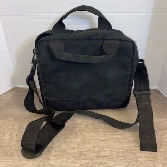 Vintage LL Bean Camera Shoulder Bag Made in USA Shoulder Strap Pockets Black - Picture 5 of 6